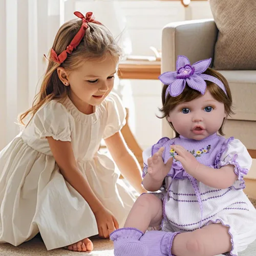 Miniatura 3 de Milidool Muñecas de bebé Reborn realistas de 22 pulgadas, muñecas de bebé recién nacidas de aspecto real con accesorios completos, perfectas