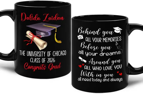 Miniatura 9 de Ever A Global Pandemic Couldn't Stop Me Taza de café de regalo para amigos graduados, taza de café negra de graduación personalizada con nombre