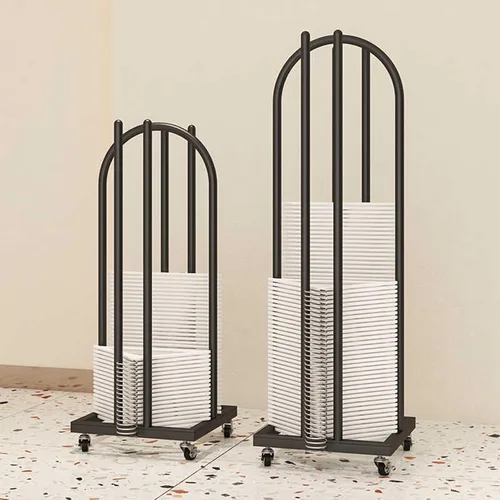 Miniatura 7 de 2 in 1 Coat Rack and Coat Rack Space Saving Organizer On Both Sides Laundry Room Bedroom Versatile Stacking Trolley