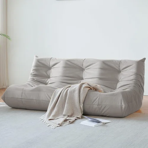 Miniatura 8 de Silla Puf, Silla Puf Loveseat junto a la Chimenea Sofá Puf para Adultos, Sillas Puf de 2 Plazas para Adolescentes con Espuma de Alta Resistencia