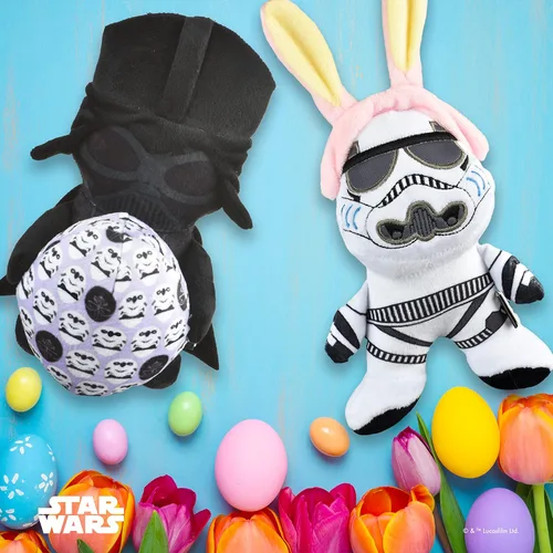 Miniatura 4 de STAR WARS FF19495 - Juguete chirriante para mascotas, peluche de Chewbacca Rebel y huevo de Pascua de 6 pulgadas, juguete relleno de Chewbacca