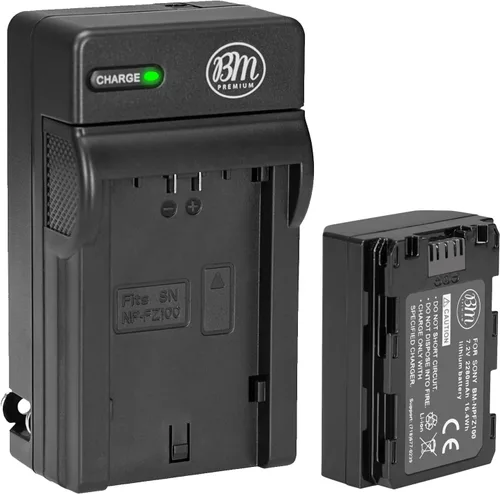 BM Premium Batería y cargador NP-FZ100 para Sony Alpha 1, ZV-E1, ZV-E10 II, FX3, FX30, a7C, a7C R, a7C II, a7S III, a6600, a6700, A7RIII, a7 III,