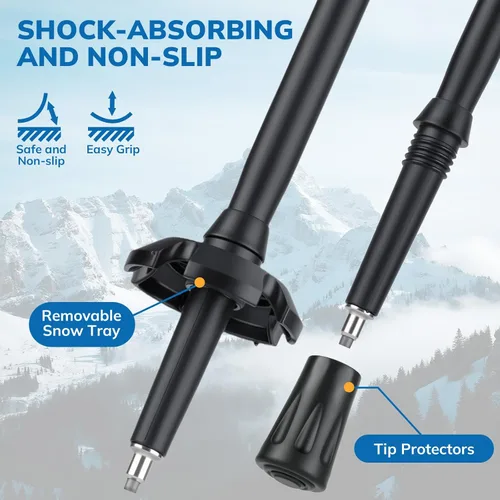 Miniatura 6 de Gifts for Men Christmas Collapsible Trekking Pole, Ultralight 7075 Aluminum Hiking Stick for Women, Men & Seniors, 3-Section Foldable Walking Pole