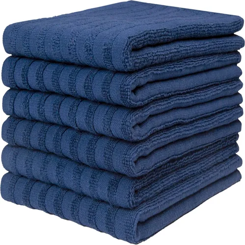 Miniatura 34 de Toallas de cocina premium (20"x 28", paquete de 6) Toallas de plato grandes de algodón Juego de textiles de cocina planos y de rizo altamente
