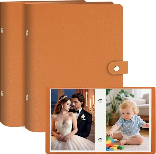 Miniatura 16 de Álbum de fotos pequeño, página interior negra con fuerte banda elástica, cada uno con capacidad para 64 fotos, mini libro de 4 x 6 pulgadas, álbum