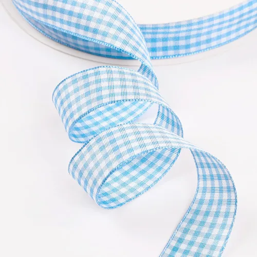 Miniatura 3 de VIVIQUEN Cinta Gingham a Cuadros Cinta a Cuadros de 1 Pulgada de Ancho Cinta de Tafetán a Cuadros 25 Yardas de Largo 100% Poliéster Borde Tejido