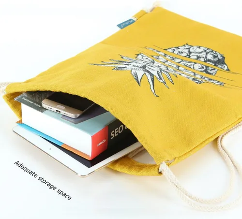 Miniatura 2 de Miomao Mochila con cordón estilo piña, bolsa de lona para deportes de playa