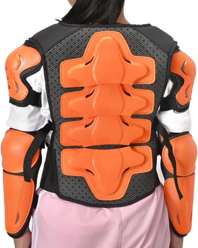 Miniatura 3 de Chaleco de armadura de motocicleta para niños, equipo de protección para bicicleta de cross, protector de columna vertebral para jóvenes, coderas