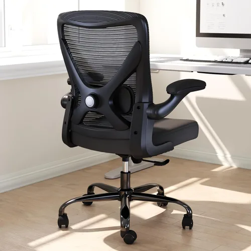 Miniatura 8 de Silla de oficina ergonómica con soporte lumbar, sillas de escritorio ajustables para computadora en casa, juegos y trabajo, sillas de escritorio