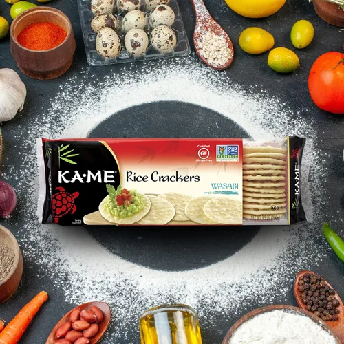 Miniatura 3 de Kame Rice Cracker Wasabi, 3.5000 onzas (paquete de 6)