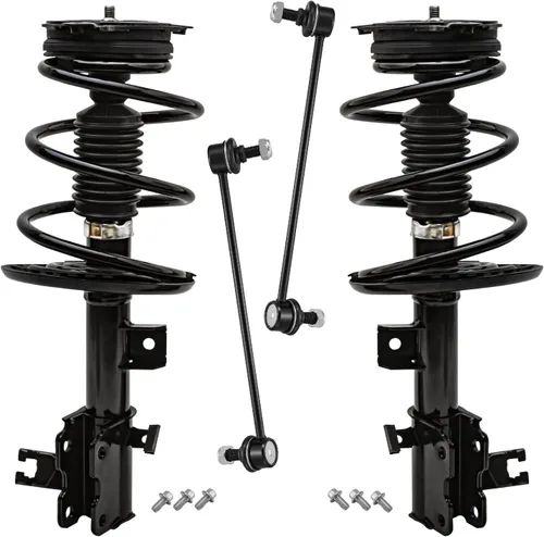 Miniatura 63 de Detroit Axle - Kit de 4 piezas RWD Puntales Delanteros Barras Estabilizadoras para Ford F-150 2021 2022 2023 2024, 2 Puntales con Resorte Helicoidal