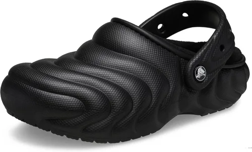 Miniatura 12 de Crocs Zuecos Unisex para Adultos Classic Lined Overpuff y Geometric Fuzzy Azul medianoche