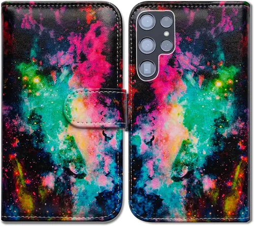 Miniatura 19 de Bcov Funda para Galaxy S22 Ultra, linda libélula de cuero con tapa para teléfono con ranura para tarjetas, soporte para Samsung Galaxy S22 Ultra 5G
