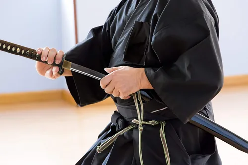 Miniatura 6 de HMS Samurai Katana Sword, Practical, Hand Forged, 1045 Carbon Steel, Heat Tempered/Clay Tempered, Full Tang, Sharp, Scabbard Katana 842