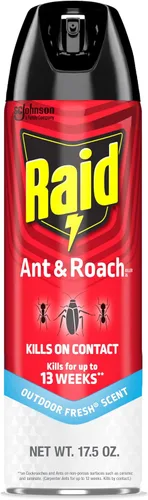 Miniatura 13 de Raid Ant & Roach Killer Spray para insectos enumerados, sigue matando durante semanas, aroma a limón, 17.5 onzas