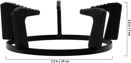 Miniatura 2 de OSALADI Wok Stand Wok - Estante para estufa de gas de hierro fundido con cinco pies antideslizante y ahorro de tiempo para la cocina del hogar