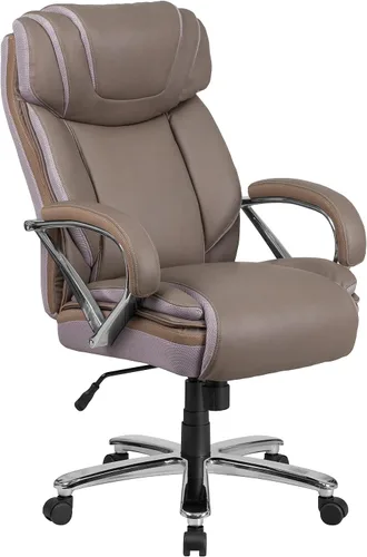 Miniatura 16 de Flash Furniture HERCULES Series Big & Tall - Silla de oficina ergonómica giratoria ejecutiva LeatherSoft de 500 libras con asiento extra ancho