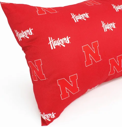 Miniatura 3 de College Covers Everything Comfy Nebraska Cornhuskers Funda de Almohada, Almohada Corporal, 20" x 60", Incluye 1 Funda de Almohada