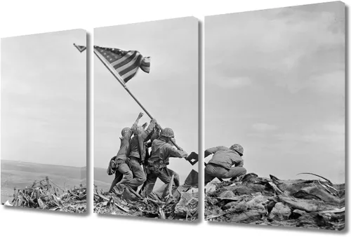 Miniatura 10 de Arte de pared de 3 paneles para sala de estar, imágenes de bandera estadounidense, impresiones sobre lienzo, arte de pared para el hogar, hotel