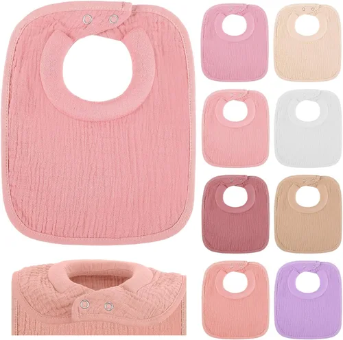 Miniatura 9 de Twistover Baberos para recién nacidos, baberos de alimentación para babear y dentición, cómodo babero para bebé con cuello absorbente acolchado