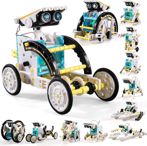 Miniatura 12 de Lucky Doug Kits de energía solar, juguetes para niños de 8 a 13 años, kit de robot STEM, regalos para niños de 8, 9, 10, 11, 12, 13 años, juego gris