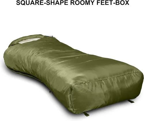 Miniatura 5 de Saco de dormir de mamá de 0 grados para adultos para campamento XXL grande y alto 3-4 estaciones cálido fresco Saco de dormir de invierno