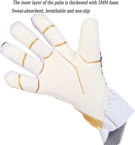 Miniatura 7 de Guantes de portero de fútbol, guantes de fútbol, guantes profesionales antideslizantes con agarre fuerte, guantes de portero para entrenamiento