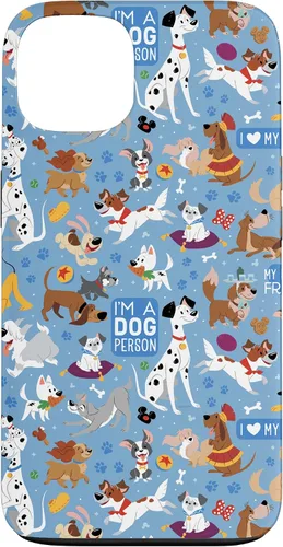 Miniatura 7 de Disney Funda azul para iPhone 17 con texto en inglés "Dogs I'm a Dogperson