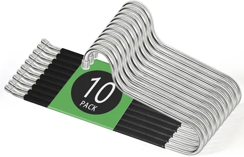 Miniatura 3 de Perchas para colchas, paquetes de 10 perchas resistentes para edredones, edredones, manteles, toallas (ancho extendido: 16.5 pulgadas)