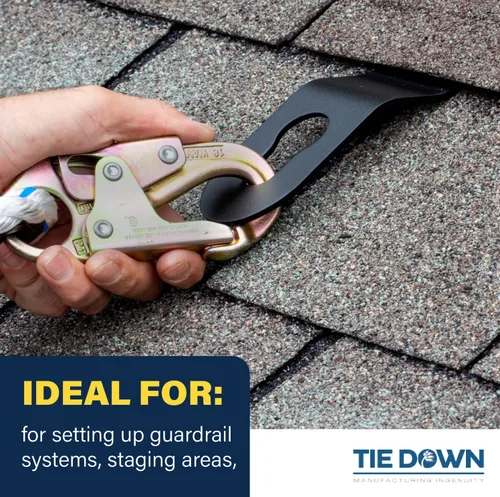 Miniatura 5 de Tie Down Anclaje de techo con clip de enganche, paquete de 3 – Anclajes de techo para seguridad de techo y protección contra caídas Puntos