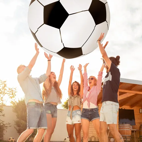 Miniatura 5 de Lewtemi Gran Pelota de Fútbol Inflable Gigante, Bola de Playa Inflable Grande para Deportes de Playa y Piscina, Juguetes de Decoración para Fiestas