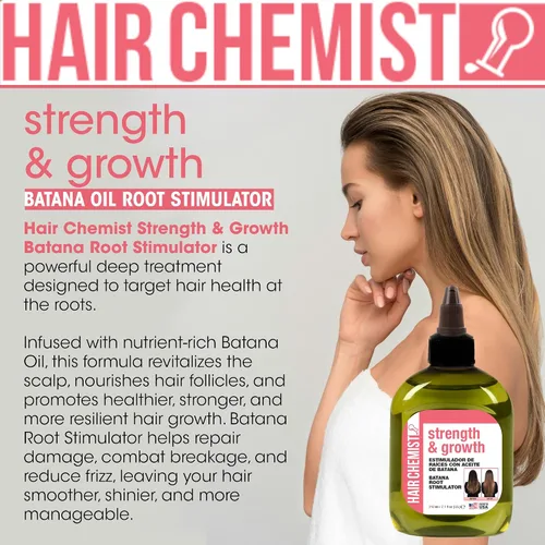 Miniatura 4 de Hair Chemist Strength & Growth - Estimulador de raíz de batana, 7.1 onzas, tratamiento capilar con aceite de batana, revitaliza y nutre el cabello