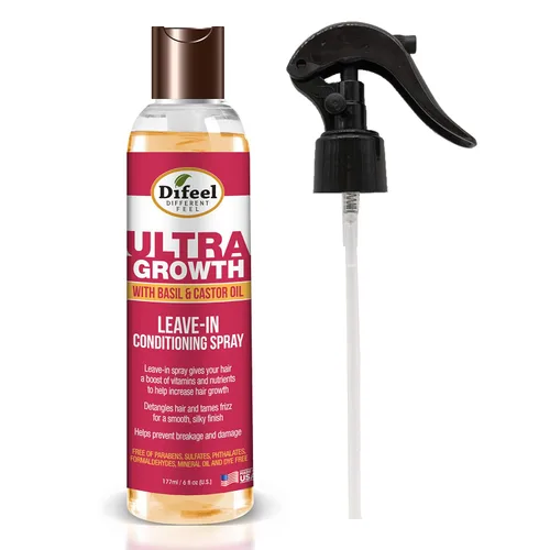Miniatura 9 de Difeel Ultra Growth - Aceite de albahaca y ricino para el cabello, tratamiento acondicionador sin enjuague, 8 onzas, botella grande