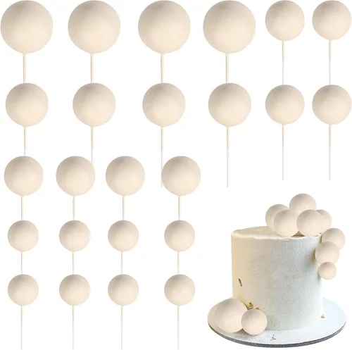 Miniatura 22 de Rsstarxi 30 piezas de mini globos y bolas de espuma para tartas – Insertos de pastel de bricolaje para bodas, aniversarios y decoraciones de fiesta