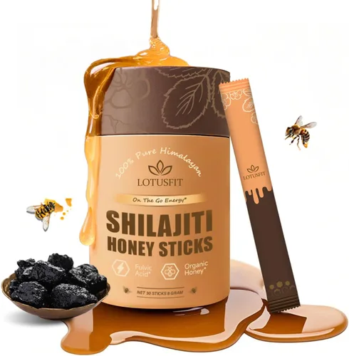 AUIXOPI Pure Shilajit | Palitos de miel Shilajit | Más de 85 minerales traza, aumenta la energía, mejora la inmunidad, shilajit para hombres, 30