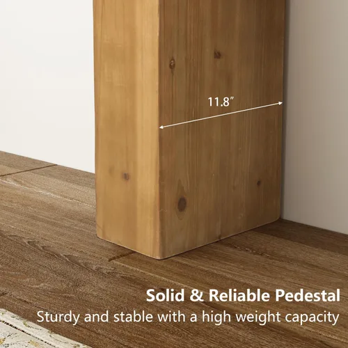Miniatura 3 de Mesa consola de madera maciza para entrada, mesa de sofá de granja de 63 pulgadas de largo detrás del sofá, mesas de entrada rectangulares rústicas