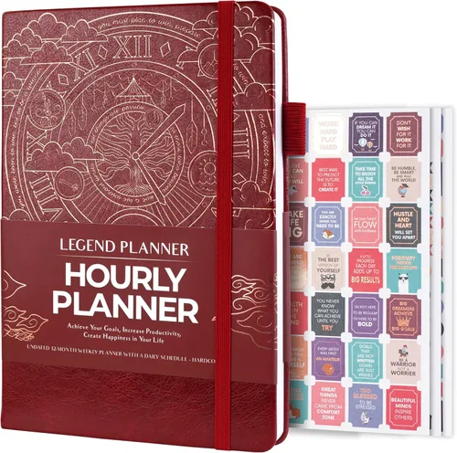 Miniatura 17 de Legend - Agenda por hora sin fecha, planificador diario por hora con ranuras de tiempo, organizador semanal de gestión del tiempo y libro de citas