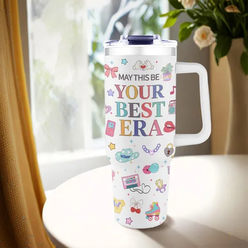 Miniatura 4 de 40Oz Tumbler for Singer Fans Perfect Music Fan Gifts for Women Best Era Stainless Steel Tumblers Cup with Handle Birthday X-mas Gifts for Girls