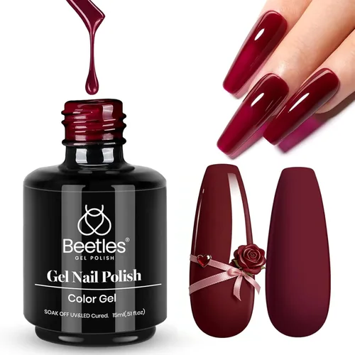 Miniatura 176 de Beetles - Esmalte de uñas de gel verde luminoso que brilla en la oscuridad, esmalte de uñas de gel que se absorbe con lámpara LED UV, arte de uñas