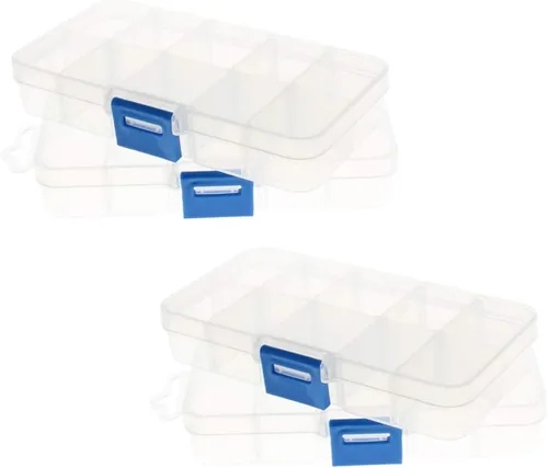 Miniatura 13 de Utoolmart Caja de herramientas de 9 pulgadas, caja de almacenamiento con compartimento de PP, organizador y almacenamiento para herramientas
