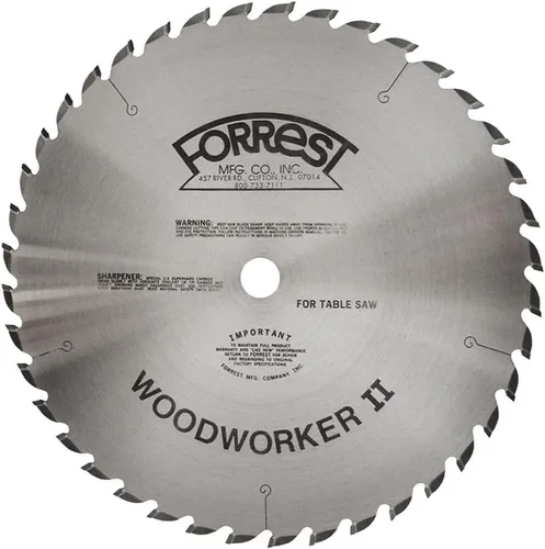 Miniatura 2 de Forrest WW06407100 Woodworker II hoja de sierra circular de 6 pulgadas, 40 dientes, árbol de 5/8 pulgadas, kerf de 3/32 pulgadas