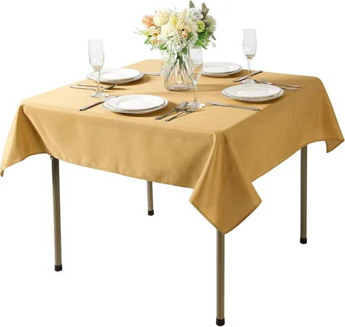 Miniatura 110 de Cupuamon - Mantel rectangular de 60 x 84 pulgadas, tela de poliéster lavable para decoración de bodas, fiestas, cenas y banquetes