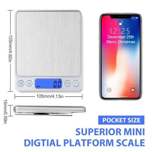 Miniatura 4 de Báscula digital de cocina para alimentos, 105.82 oz/0.00 oz de alta precisión, medidas en gramos y onzas para cocinar, hornear, joyas, función