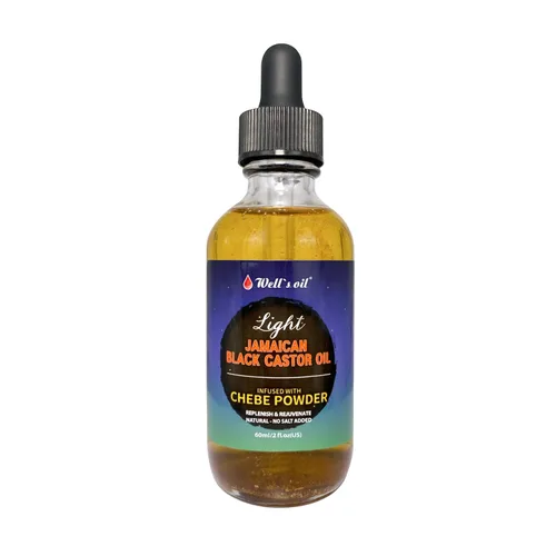 Miniatura 3 de Well's - Aceite de ricino negro jamaicano infundido con polvo Chebe de 2 onzas líquidas, 100% natural, mejora la densidad del cabello, nutre