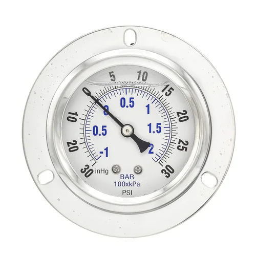 Miniatura 23 de PIC Gauges PRO-204L-254G Medidor de presión industrial relleno de glicerina con brida frontal con carcasa SS, internos de latón, lente de plástico