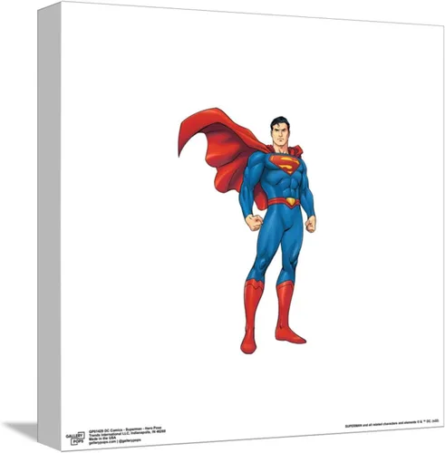 Miniatura 10 de Trends International Gallery Pops DC Comics Superman - Póster artístico de pared con pose de héroe, 12 x 12 pulgadas, versión enmarcada en negro