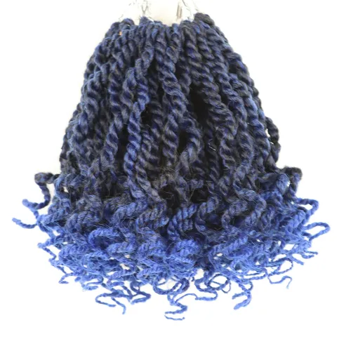 Miniatura 8 de Cabello rubio de ganchillo para mujeres negras, trenzas senegalesas onduladas de ganchillo de 12 pulgadas, trenzas kinky de ganchillo cortas 27613
