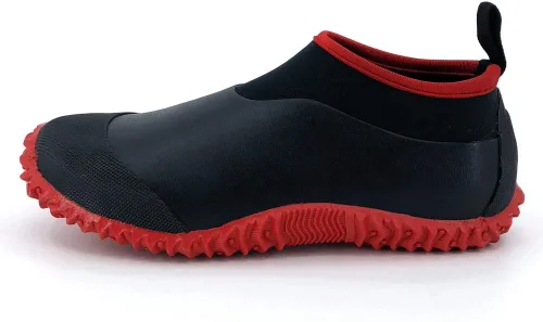 Miniatura 17 de SYLPHID Zapatos de jardín para hombre, zapatos de lluvia impermeables de neopreno para campamento, cuidado del césped, jardinería y trabajo