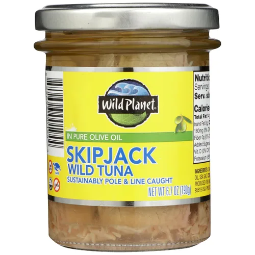 Wild Planet - Atún bonito salvaje en aceite de oliva puro, keto y paleo