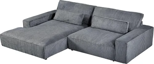 Miniatura 7 de Container Furniture Direct Luxe - Sofá modular de dos piezas de gran tamaño para sala de estar, sofá en forma de L con diván, tapizado con tela
